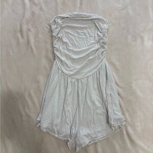 Urban Outfitters Cream Strapless Romper